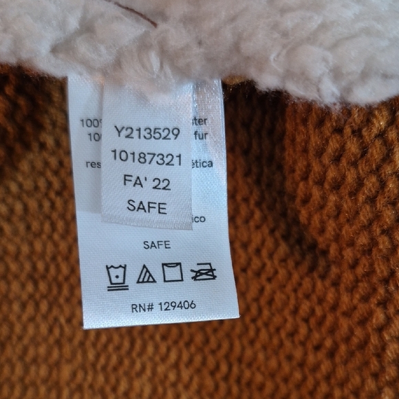 VENUS Tan and Cream Teddy Jacket - Picture 7 of 8